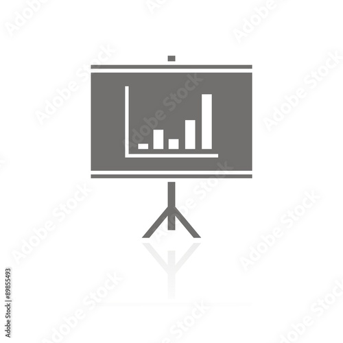Icono pantalla de proyección FB reflejo