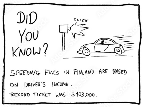 Speeding - trivia comic