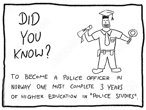 Police education - trivia comic