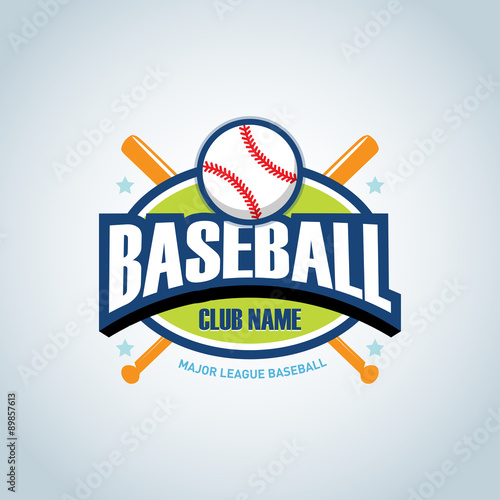 Baseball sport badge logo design template and some elements for logos, badge, banner, emblem, label, insignia, T-shirt screen and printing. Baseball logotype template.