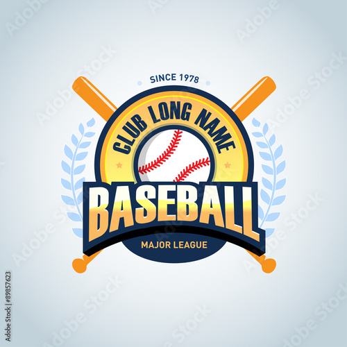 Baseball sport badge logo design template and some elements for logos, badge, banner, emblem, label, insignia, T-shirt screen and printing. Baseball logotype template.