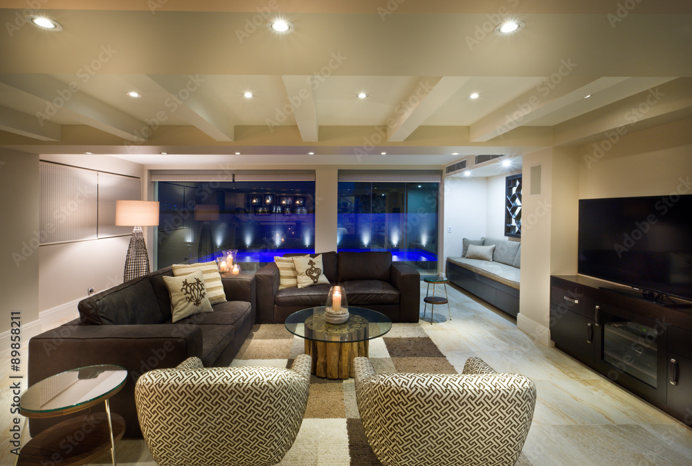 Beautiful living room with a tv set Beautiful living room with a tv set