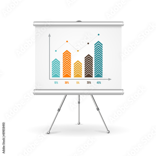 Flip chart business concept. Vector