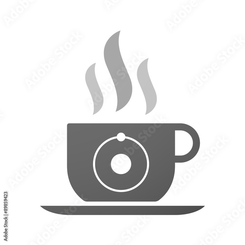 Cup of coffee icon  with an atom