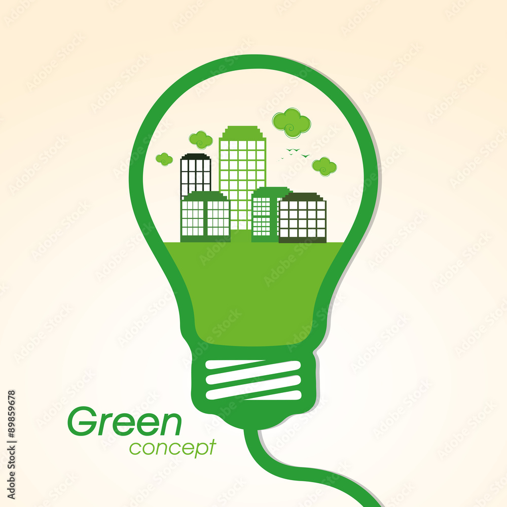 Stylish light bulb for Save Nature. Stylish light bulb for Save Nature.