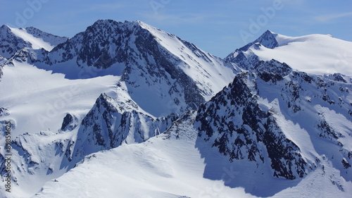 Winter in den Bergen der Alpen in Deutschland 
