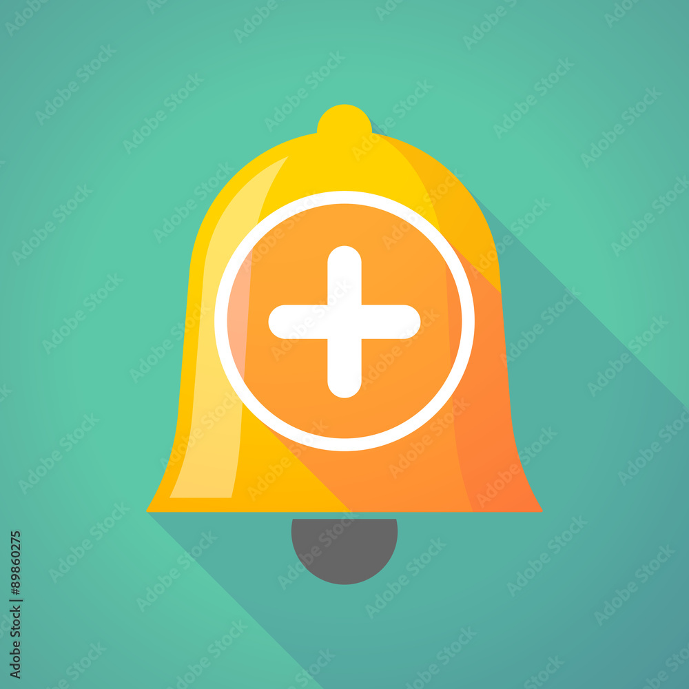 Obraz premium Bell icon with a sum sign