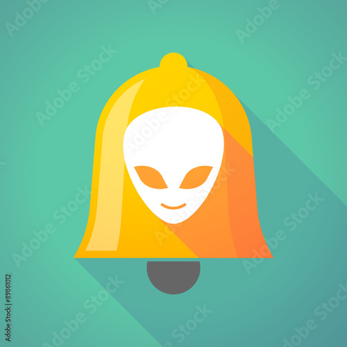 Bell icon with an alien face