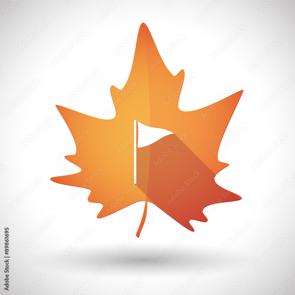Autumn leaf icon with Autumn leaf icon with