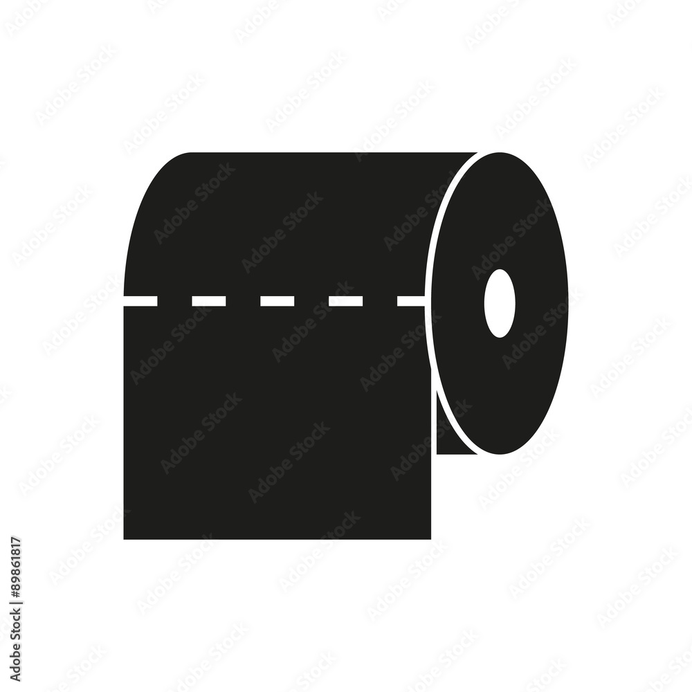 The toilet paper icon. Towel and closet, restroom, bathroom symbol. Flat The toilet paper icon. Towel and closet, restroom, bathroom symbol. Flat