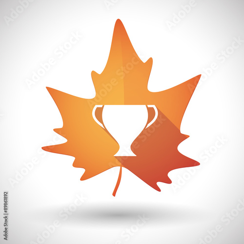 Autumn leaf icon with