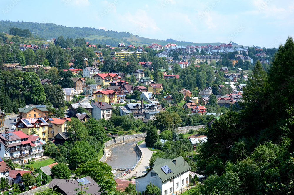 View of the city (Szczawnica in Poland)