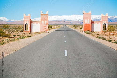 gate in todra gorge morocco africa village