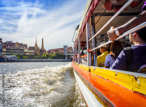 the Tourism and travel in Bangkok by the Chao Phraya Express Boa photo