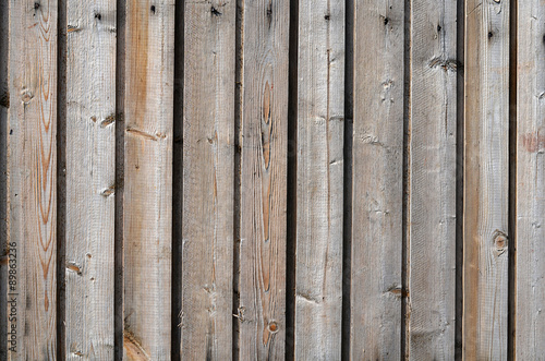 Fence from terevyanny boards close up