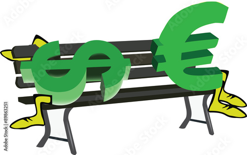 valuta stanca dollaro coricato debole