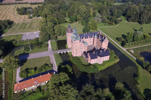 Aerial view of Valloe Castle, Denmark photo