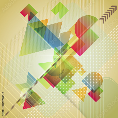Abstract  background with different geometric shapes.
