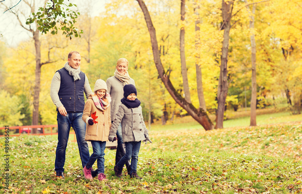 happy family in autumn park happy family in autumn park