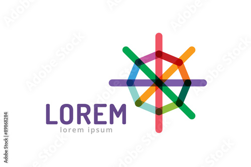 Rudder navigation icon vector logo. Navigation symbol