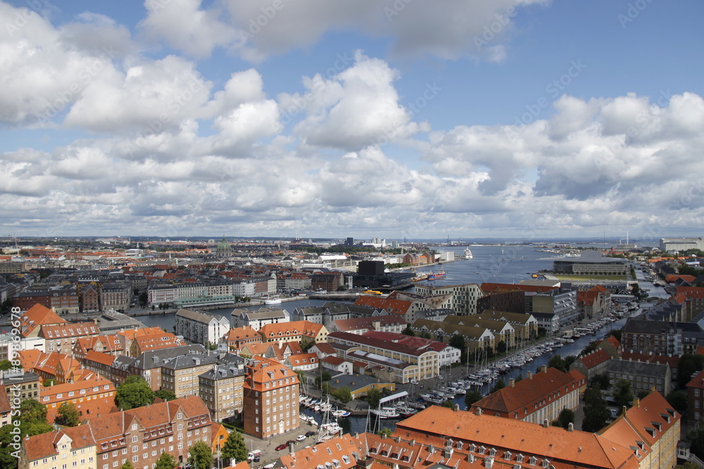 Panorama de Copenhague, Danemark	