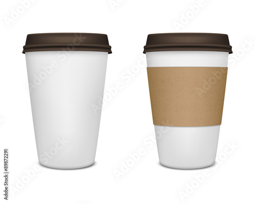 Paper coffee cup set