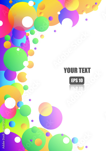 Vector : Abstract colorful circle on white background