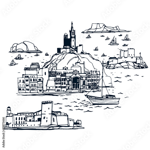 Places and Architecture around the World  Marseilles skyline