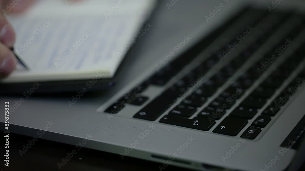 Entries in the diary, on a laptop. Entries in the diary, on a laptop.