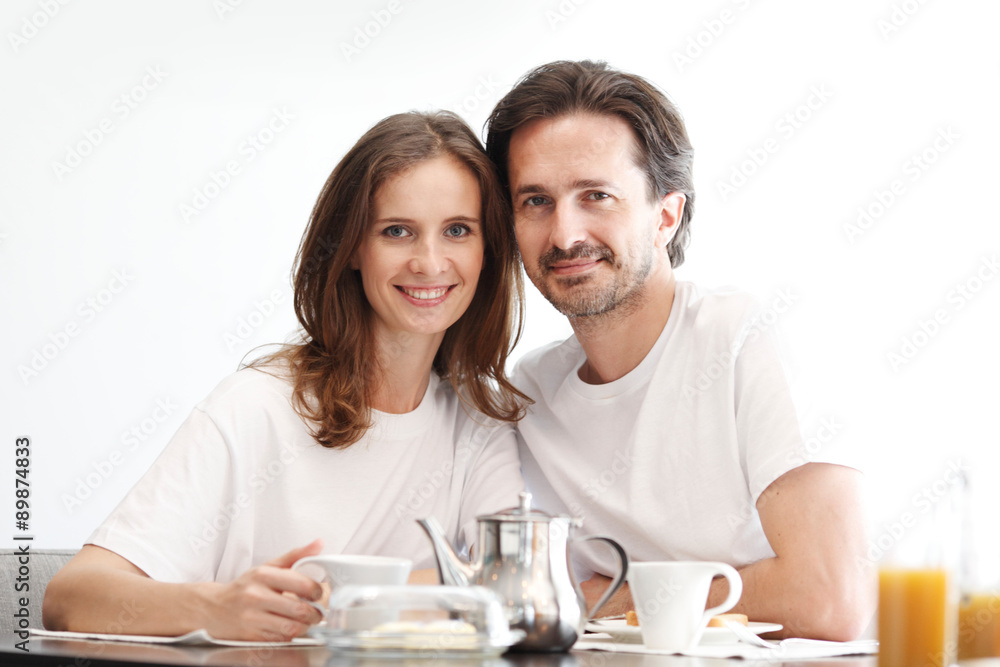 couple eating breakfast couple eating breakfast
