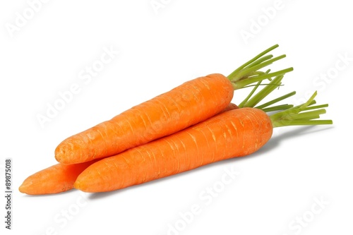 Three fresh carrots