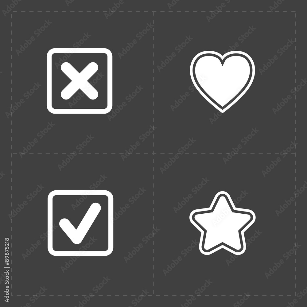 Modern flat social icons set on dark background Modern flat social icons set on dark background