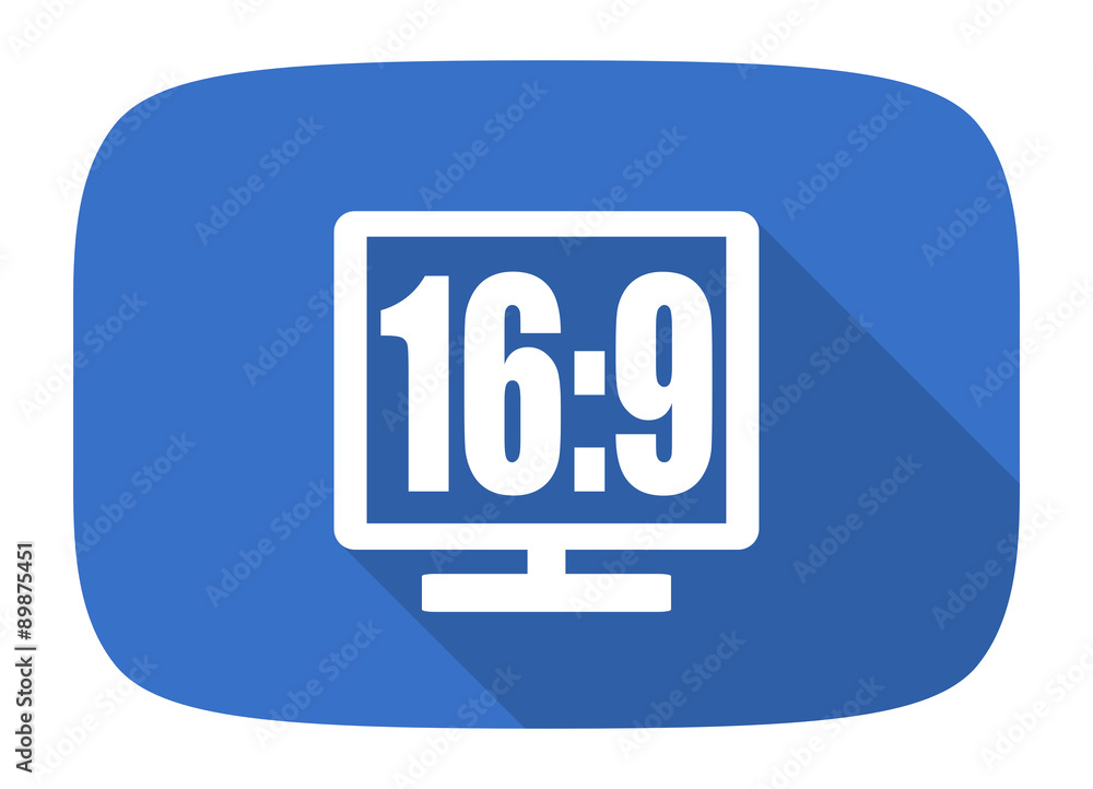 16 9 display flat design modern icon 16 9 display flat design modern icon