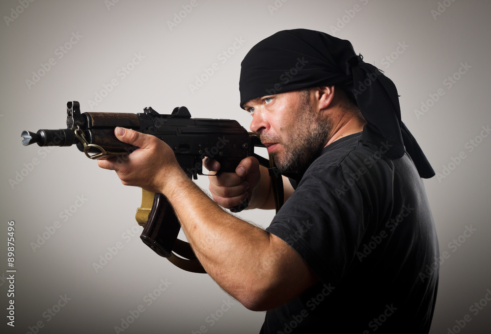Man with gun Man with gun