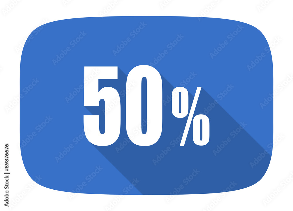 50 percent flat design modern icon 50 percent flat design modern icon