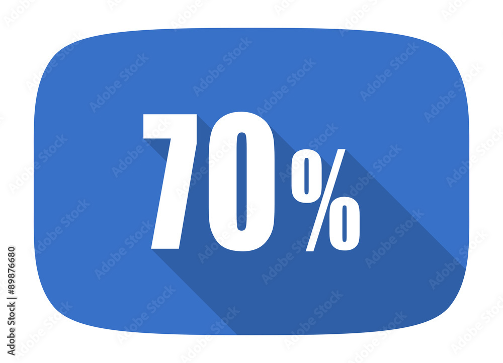 70 percent flat design modern icon 70 percent flat design modern icon