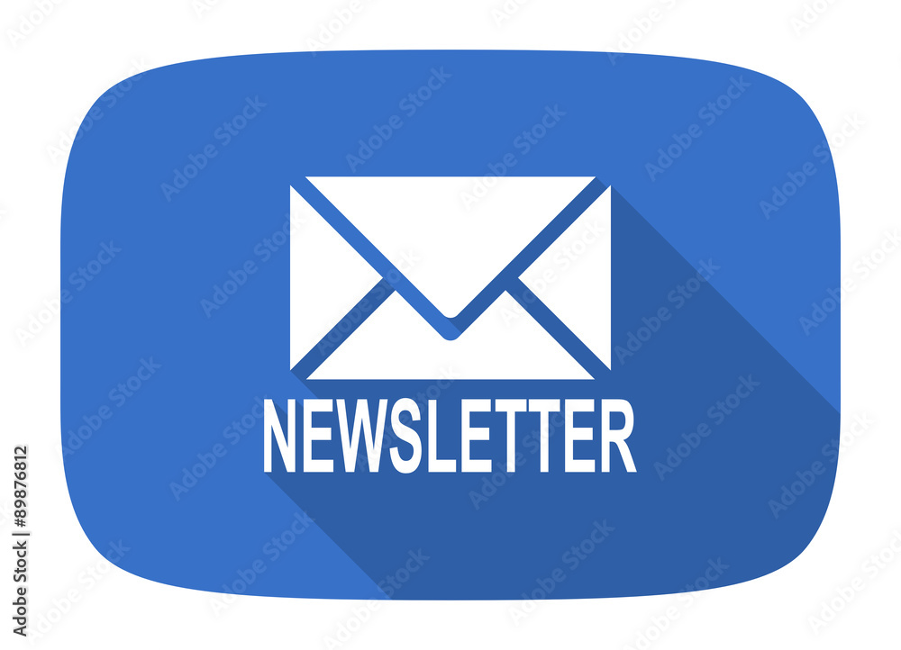 newsletter flat design modern icon newsletter flat design modern icon