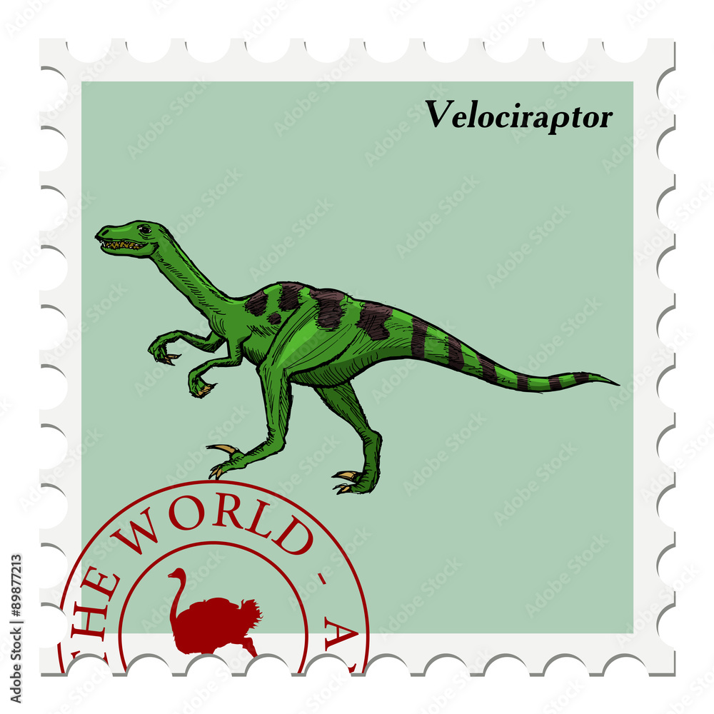 Fototapeta premium stamp with animal