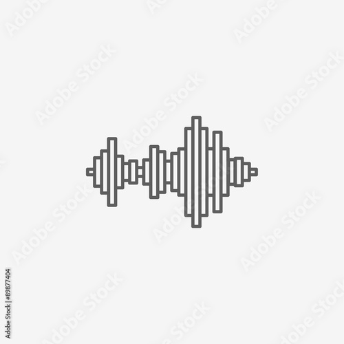 Sound wave music icon