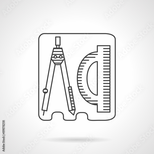 Line vector icon geometry