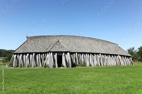 Viking house in the city of Hobro, Denmark  photo