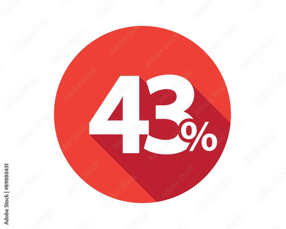 43 percent discount sale red circle 43 percent discount sale red circle