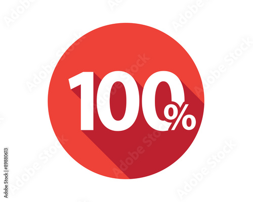 100 percent  discount sale red circle