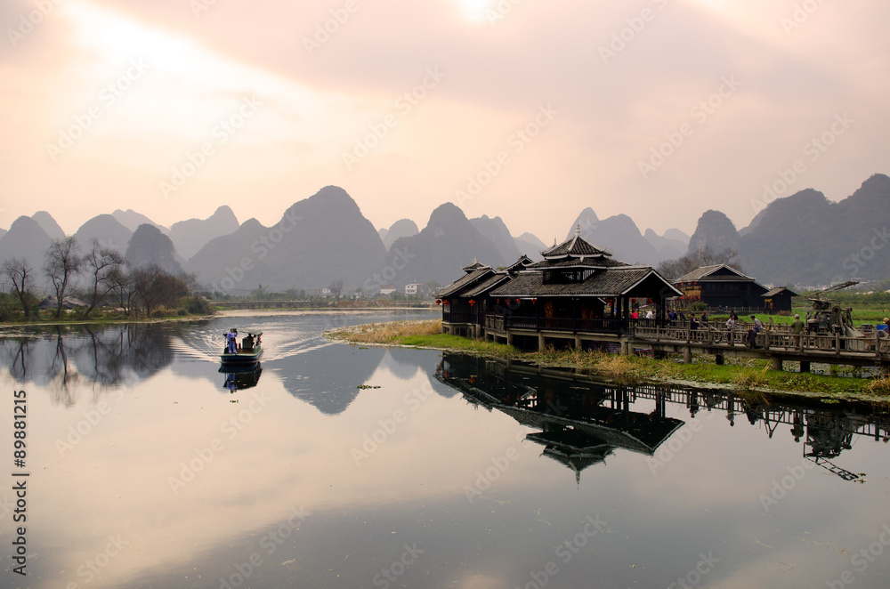 Obraz premium Landscape in Yangshuo Guilin, China ..