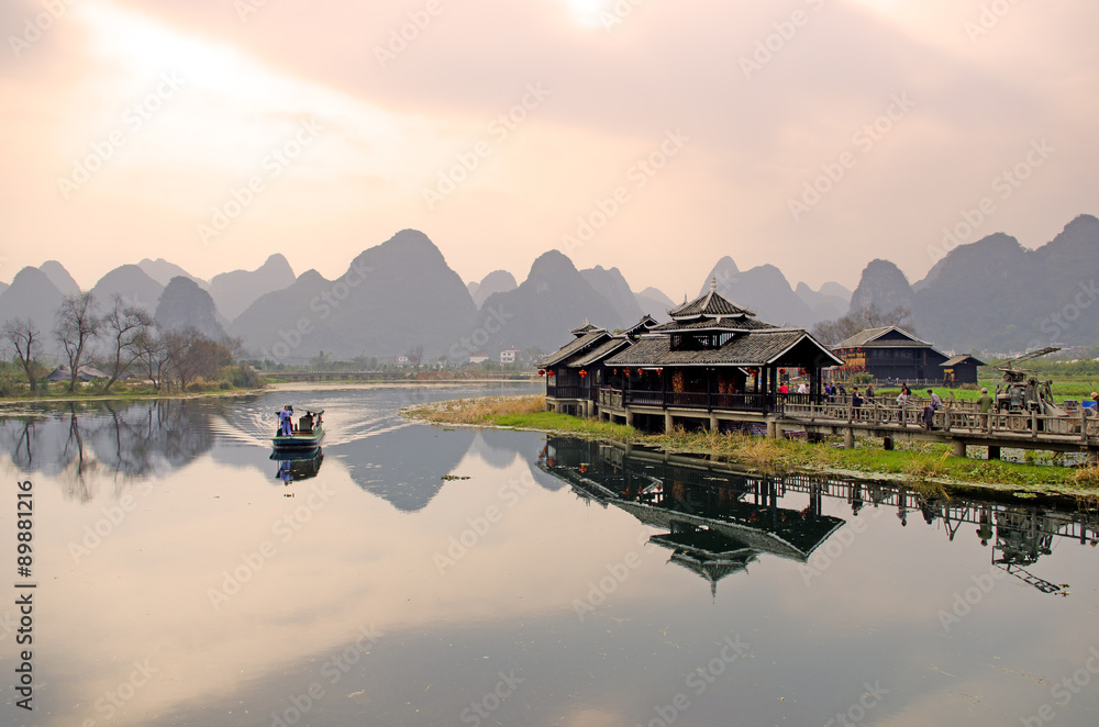 Obraz premium Landscape in Yangshuo Guilin, China ..