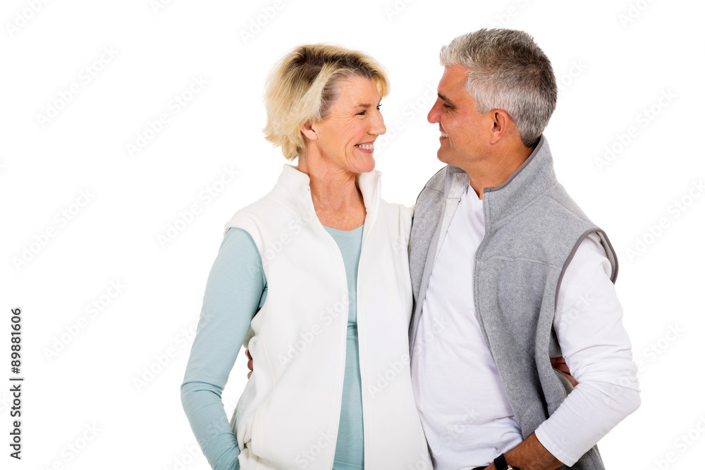 middle aged couple looking each other middle aged couple looking each other