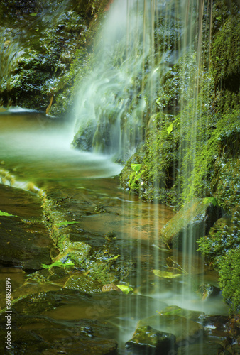 Vertical view of rivulets at Wadsworth Falls, Middlefield, Conne © duke2015