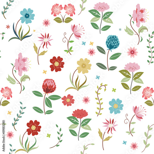 seamless cute flower background