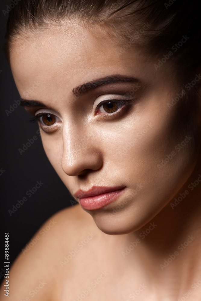 closeup beautiful woman portrait closeup beautiful woman portrait