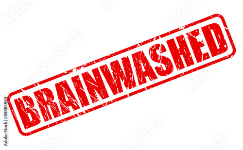 BRAINWASHED red stamp text